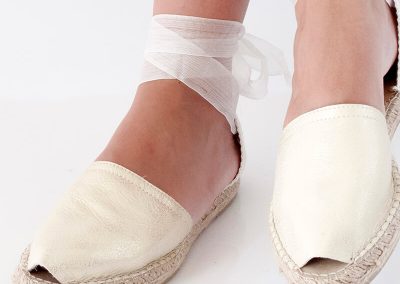 ALPARGATAS MENORQUINA PIEL BEIGE