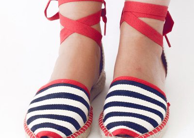 ALPARGATAS MENORQUINA RAYAS AZUL