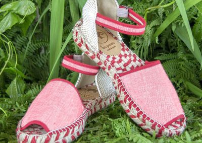 ALPARGATA MENORQUINA VICHY ROJO