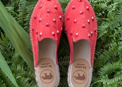 ALPARGATAS ZUECO PIEL ROJO